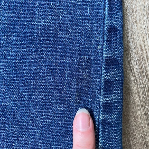 Vintage 70s High Rise XS S 24 Land Lubber Bell Bottoms Dark Wash Hippie Flares - Picture 9 of 11